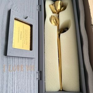 Gold Plated Love Rose in Presentation Box
